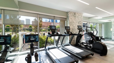 Cardio Equipment at the 24/7 Fitness Center of Our Harwood District Apartments