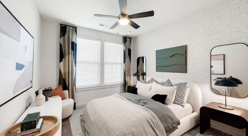 Spacious Bedrooms with Ceiling Fans