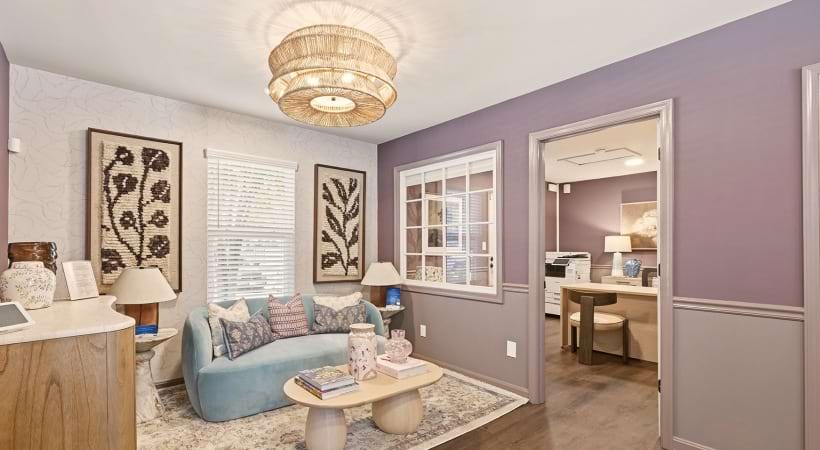 Lounge Area in the Resident Clubhouse at Our Downtown Leesburg Apartment Community