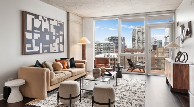 Floor to Ceiling Windows at Our River North Apartments