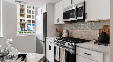 Kitchen with Stainless Steel Appliances at Our Apartments in Crystal City
