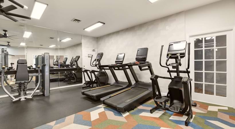 24/7 Fitness Center with Cardio Equipment at Our Apartments Near George Mason University