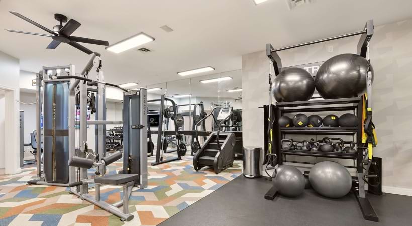 24/7 Fitness Center with Weights at Our Apartments in Manassas Park