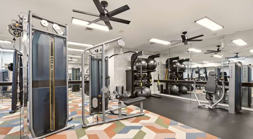 Fitness Center with Exercise Equipment at Our Clifton, VA Apartments for Rent