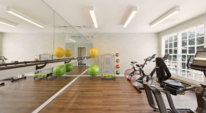 24/7 Fitness Center with a Yoga Studio at Our Apartments in Bull Run, VA