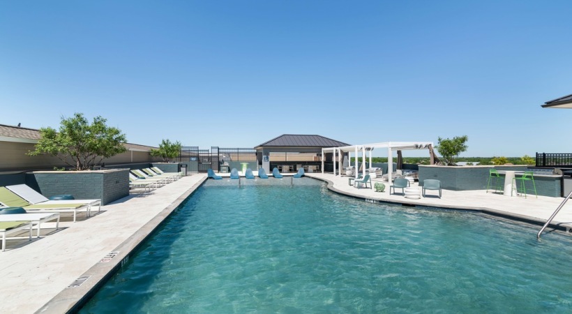 Rooftop Pool  at Our Apartments by The Star in Frisco