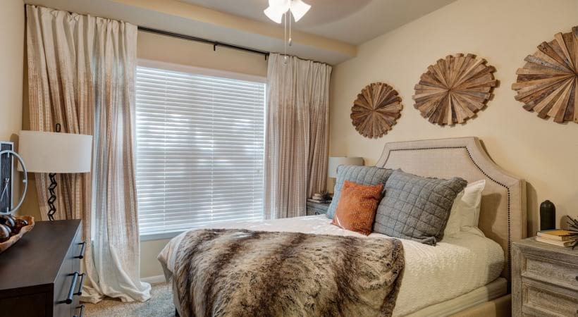 Spacious Bedroom with Large Windows at Our Apartments for Rent in Northwest San Antonio, TX