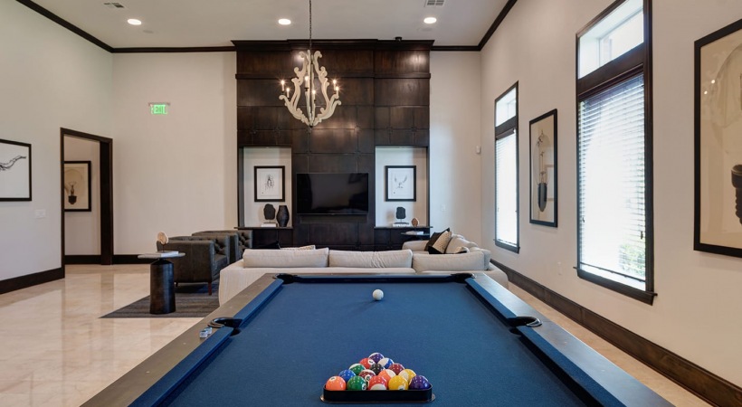 Billiards Table in the Clubhouse at Our Apartments on 646 in League City