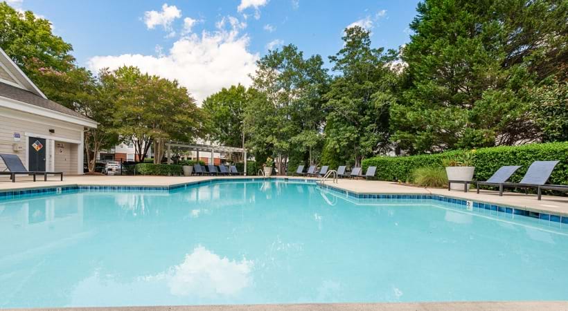 Resort-Style Pool and Sun Deck at Our Wake County Apartments