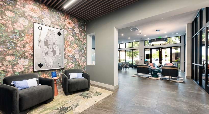 Leasing Office Entrance From Parking Garage