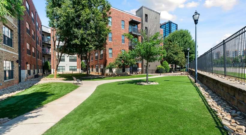 Walking Path Adjacent to the Charlotte Rail Trail