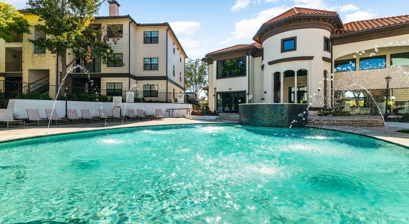 Resort-Style Pool with Sun Deck at Our Valley Ranch Apartments in Irving
