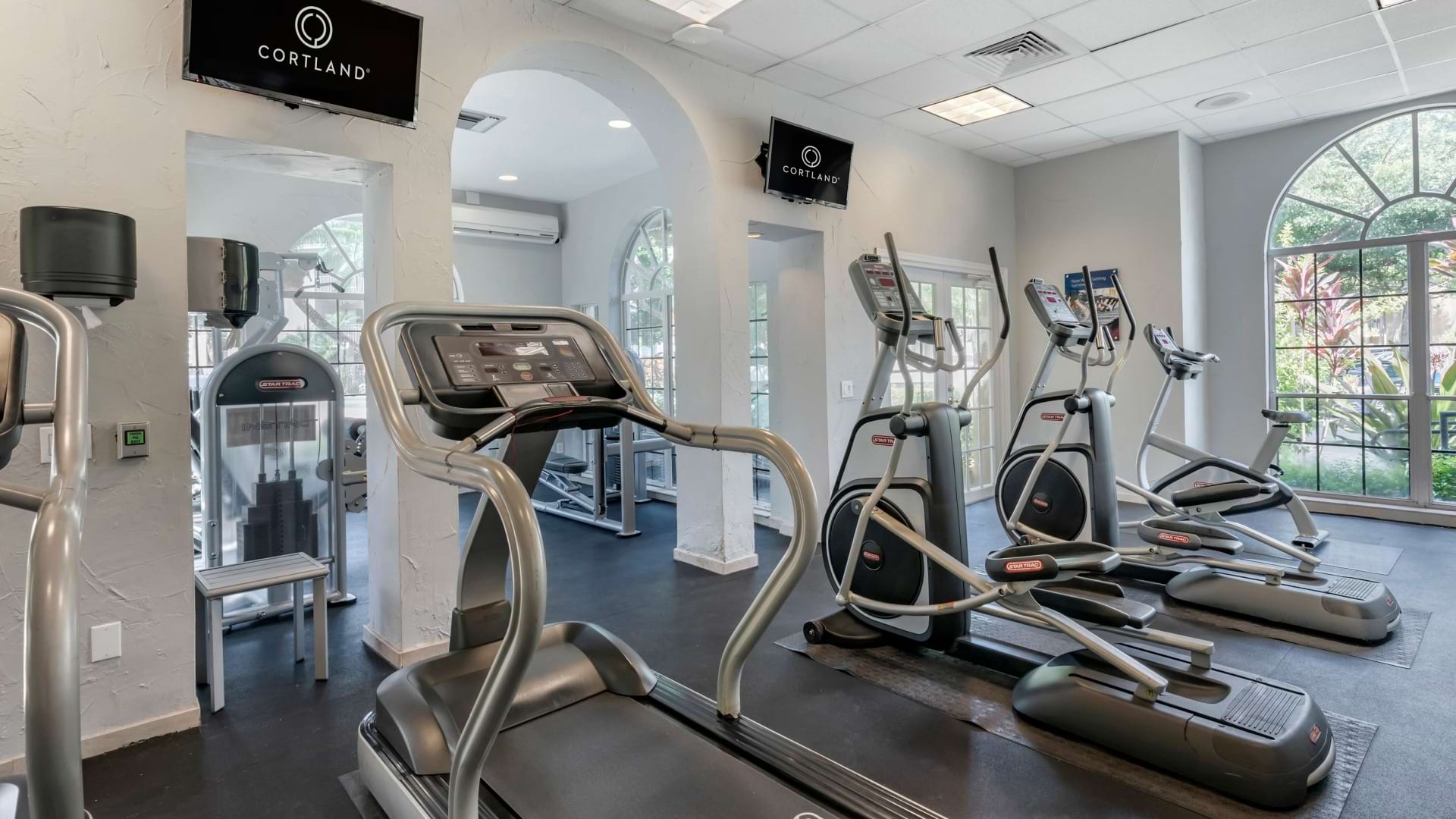 Cardio Machines and HDTVs at Our West Kendall Apartment Gym
