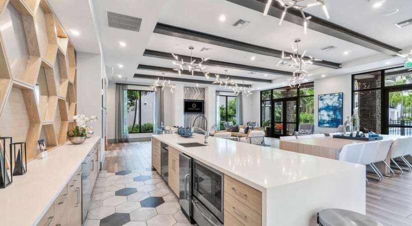 Luxury Community Clubhouse with Snack Bar at our Deerfield Beach Apartments for Rent