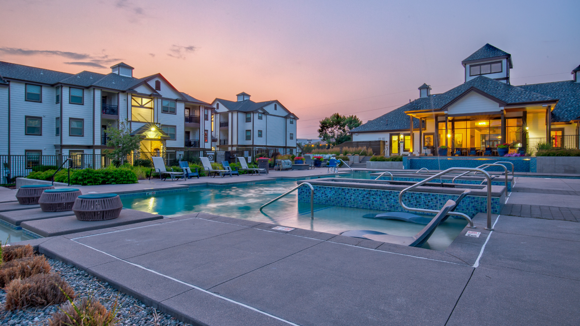 Our Cortland Grand River apartment pool