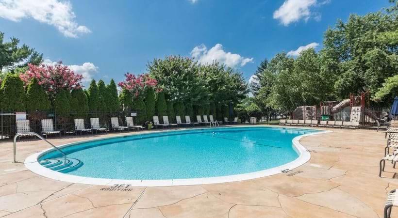 Resort-Style Pool with Lounge Chairs Near Our Apartments in Loudoun County, VA