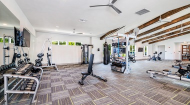 Fitness center at apartments in Kissimmee, FL
