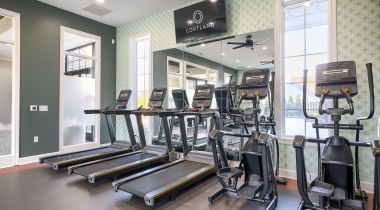 Fitness Center With Cardio Machines at Our Tuttle Apartments in Dublin, Ohio