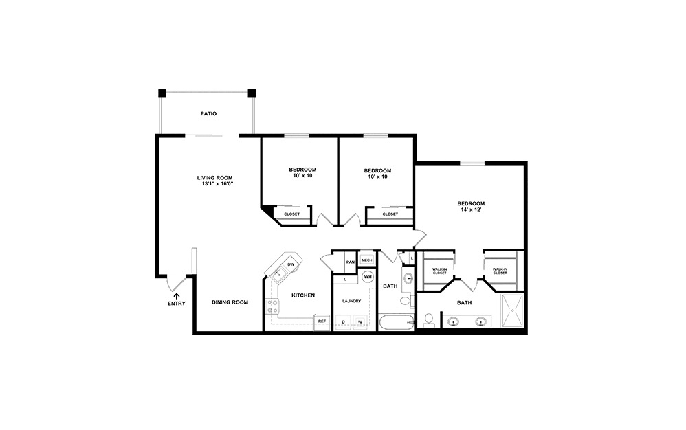 Beacon 3 bedroom 2 bath 1320 square feet (2)