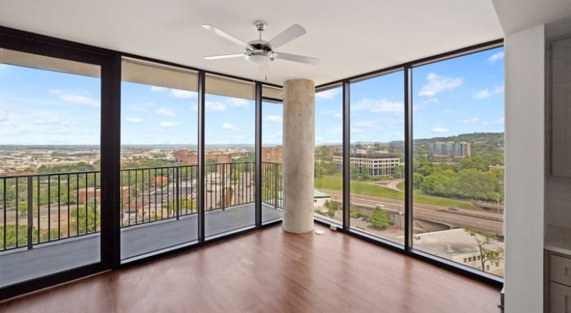 View of Downtown from Our High-Rise Apartments in Birmingham
