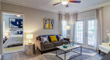 Luxury apartment living area at our North Druid Hills apartments
