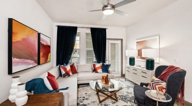 Modern Living Room at Our Hunter's Creek Apartments