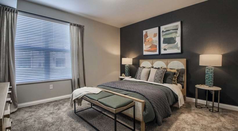 Modern Bedroom at Our Apartments For Rent in Delaware County