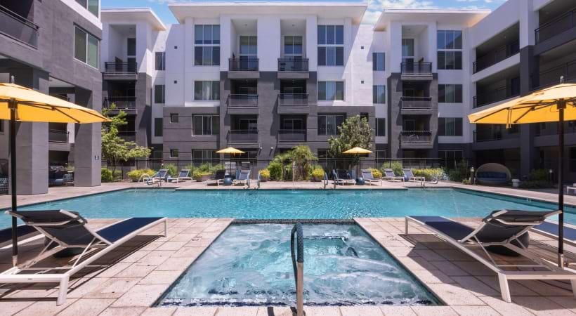 Resort-Style Pool and Spa at Our Apartments in Biltmore, Phoenix