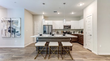 Spacious Kitchen with Island at Our New Apartments in Orlando