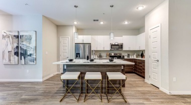 Spacious Kitchen with Island at Our New Apartments in Orlando