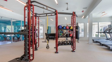Spacious Workout Area at Our Mallard Creek Apartments with Gym