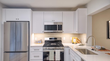 Well-Lit Kitchen at Our Cumberland Apartments in Atlanta