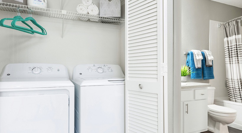 In-Home, Full-Size Washer and Dryer Set at Our Hammocks Place Apartments in West Kendall