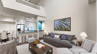 Spacious Living Room at Our Palm Beach Lakes Apartments