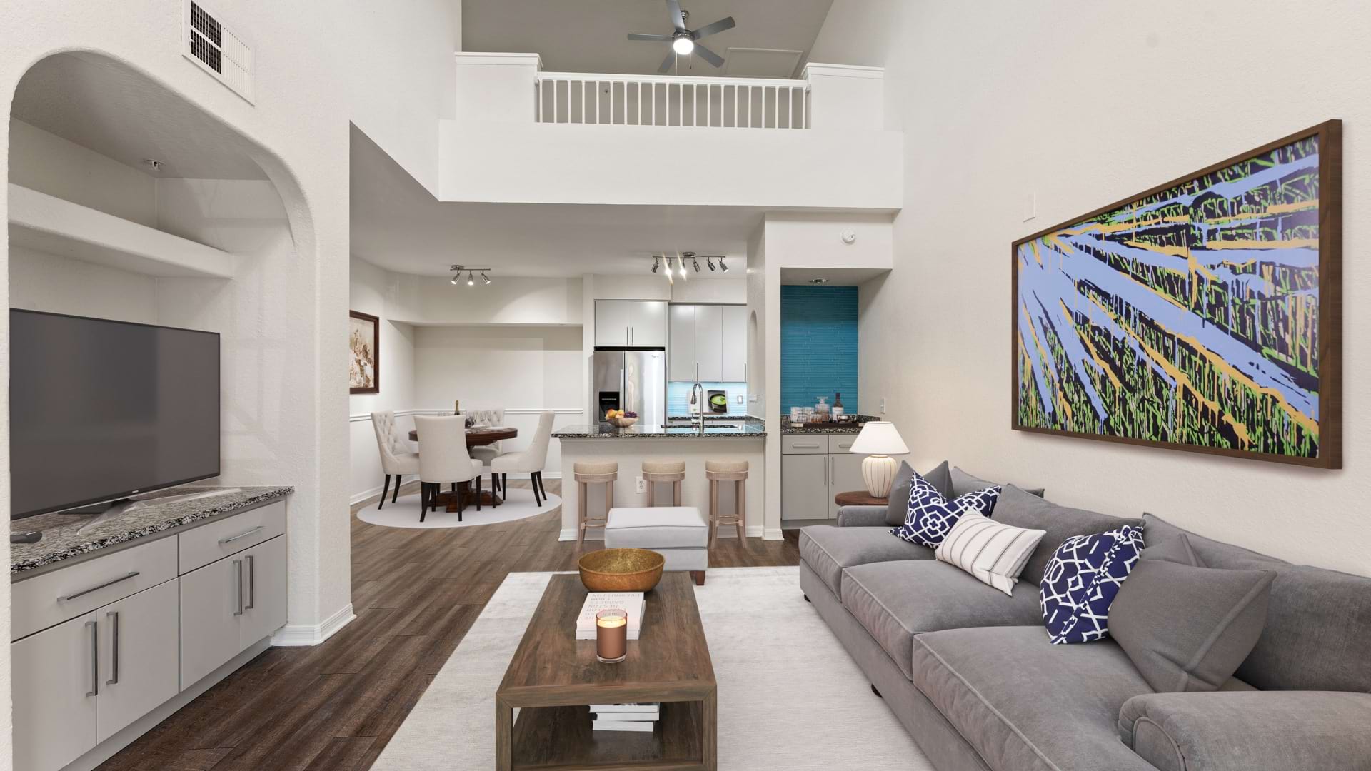 Spacious Kitchen and Dining Area at Our Apartments for Rent in Palm Beach Lakes, FL