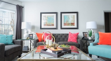 Well-decorated Living Room at Our Atlanta Apartments in Dunwoody