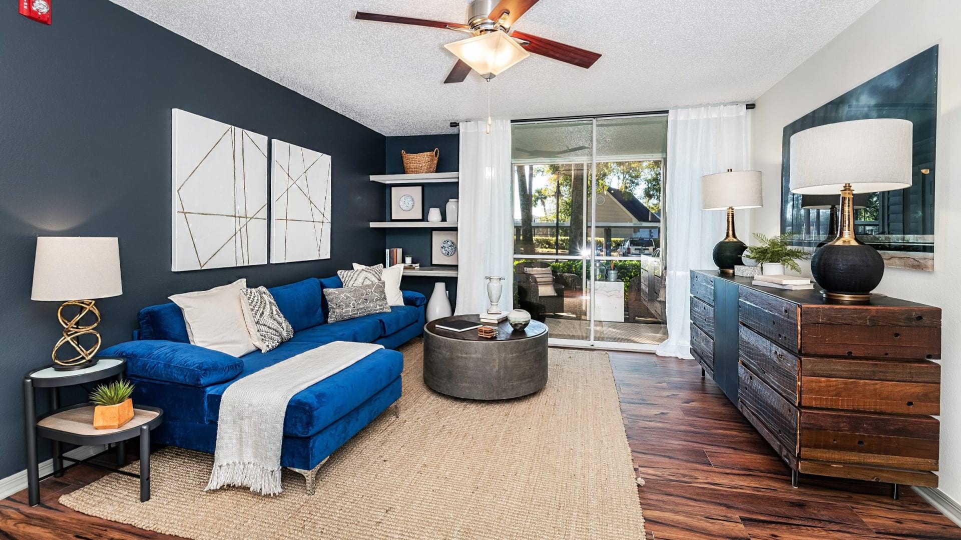 Luxurious Living Area at Our Apartments Near Winter Park, FL with Designer Decor