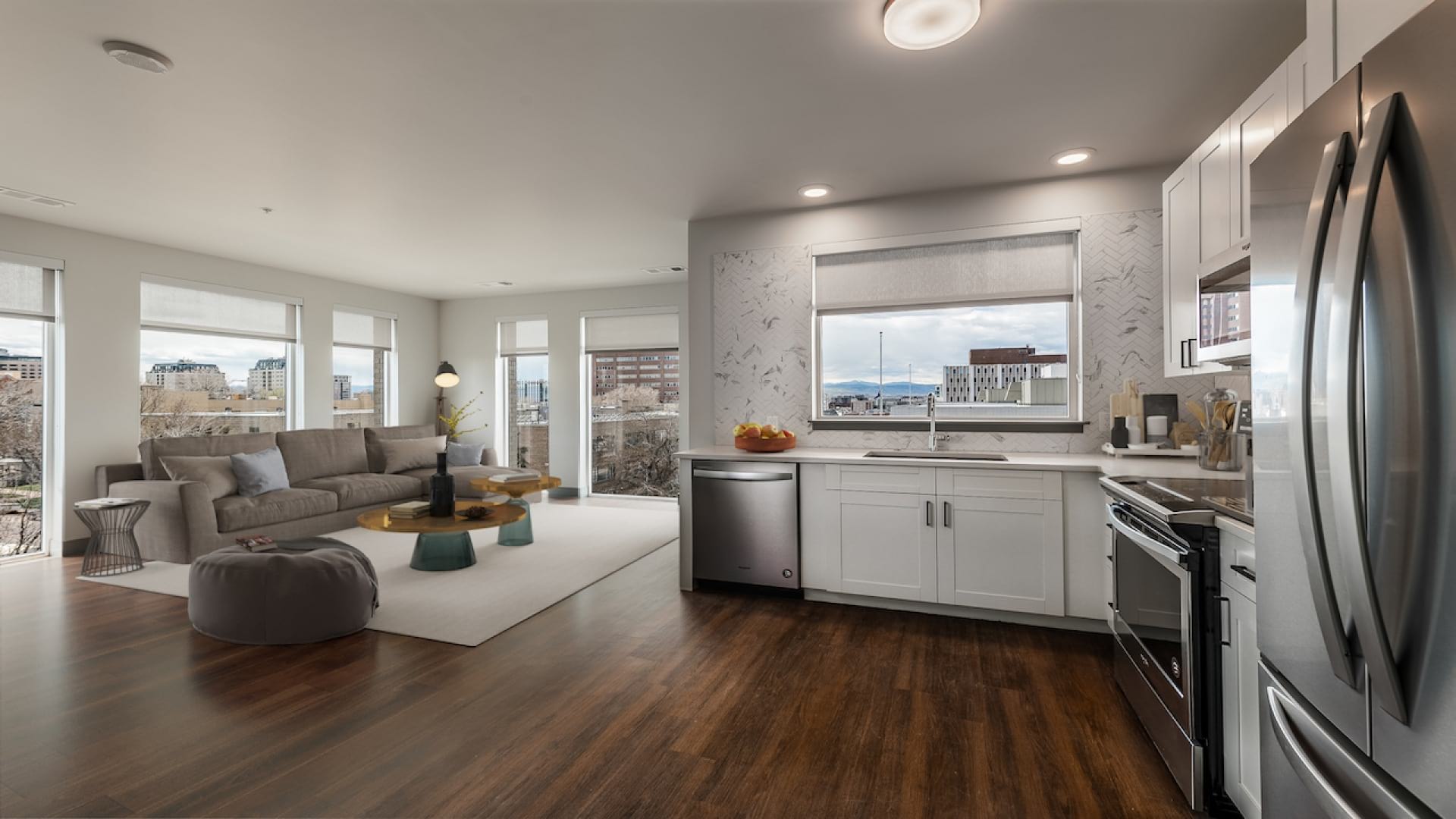 Spacious Kitchen And Living Areas At Our Capitol Hill Apartments In Denver
