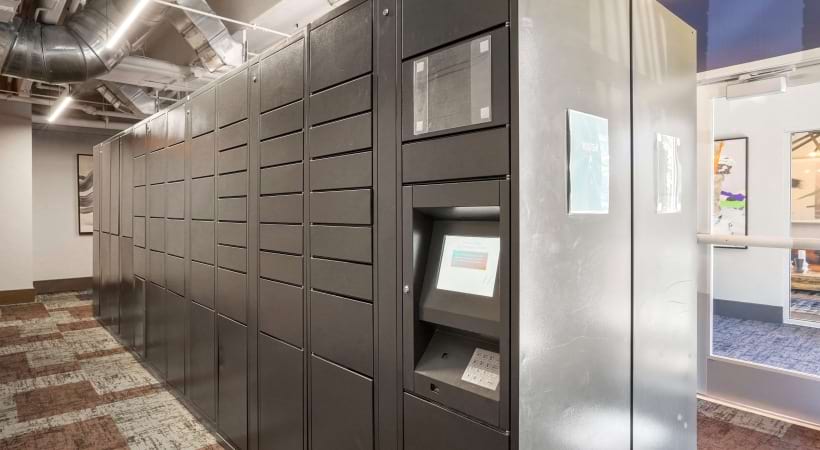 Package Lockers in the Resident Clubhouse at Our Apartments for Rent Near Washington Park in Denver, CO