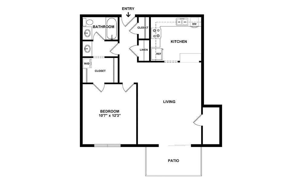 Texas - Reno 1 bedroom 1 bath 665 square feet (2)