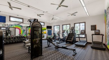 Spacious fitness center at our apartments near Southpark Meadows