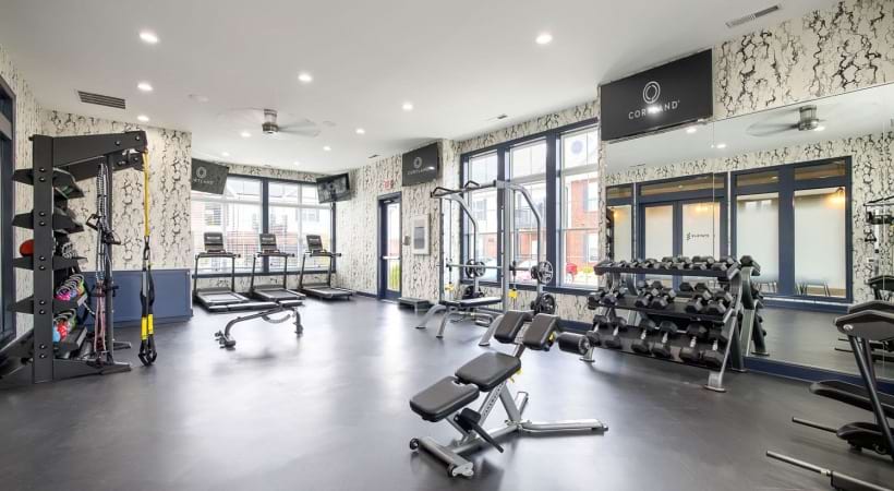 24/7 Fitness Center with Exercise Equipment at Our Hilliard Apartments for Rent