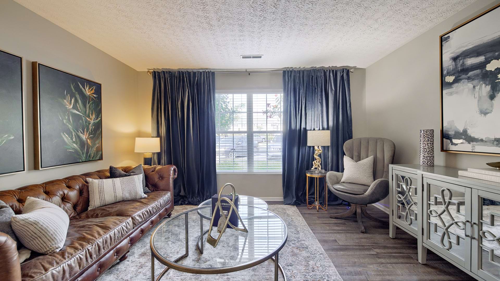 Naturally Lit Living Room at Our Apartments on Tussing Road