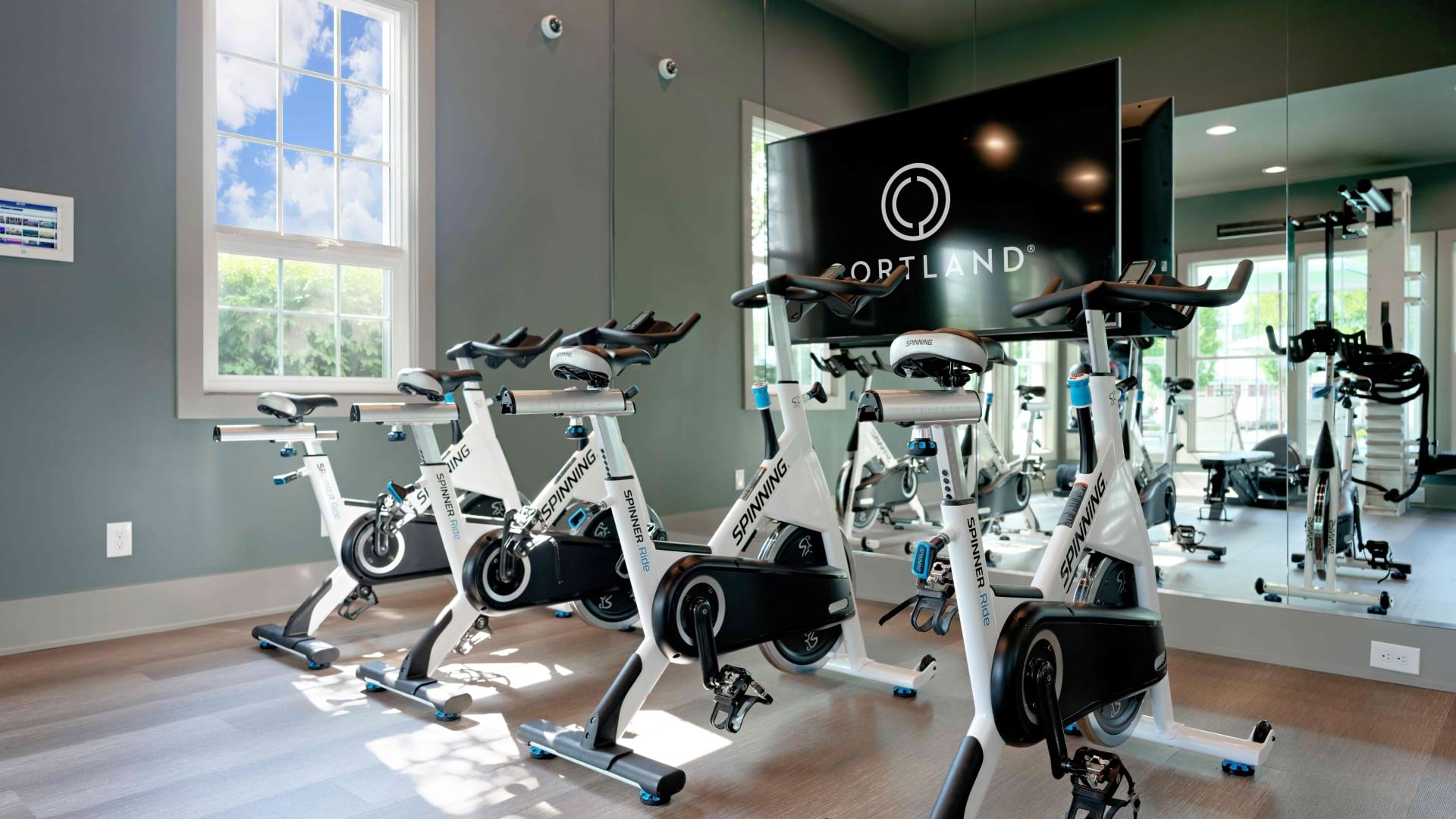 Fitness Center with Spin Studio at Our New Albany, Ohio Apartments