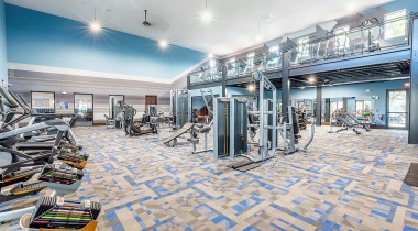 Two-story fitness center at West Palm Beach apartments