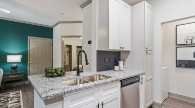 Modern Kitchen With Granite Countertops at Our Raleigh Luxury Apartments