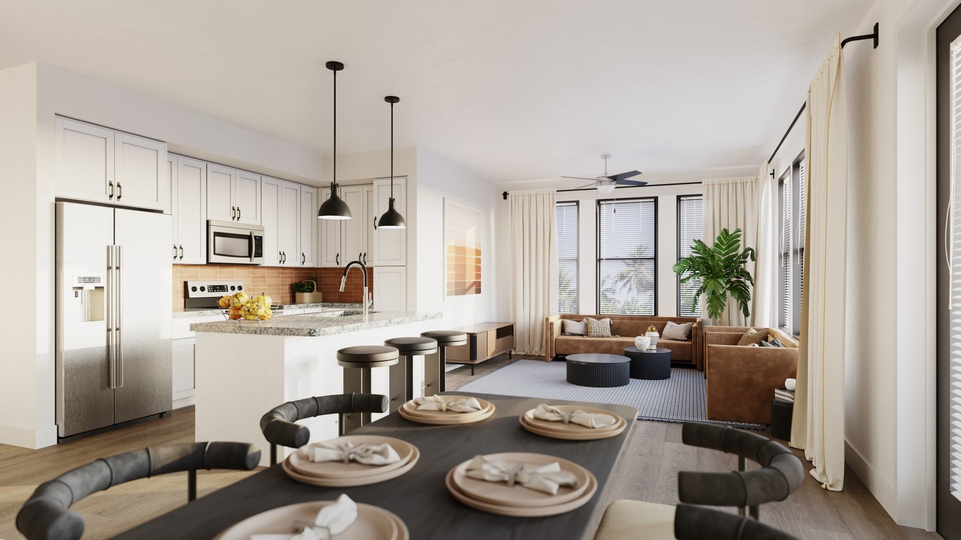 Upscale Kitchen with Luxury Appliances at Our Riverview Apartments