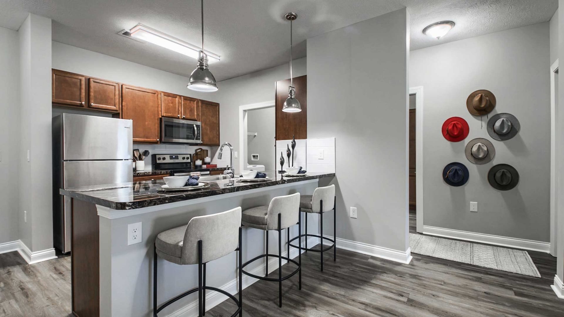 Modern, Open-Concept Kitchen At Our Apartments in Olentangy School District