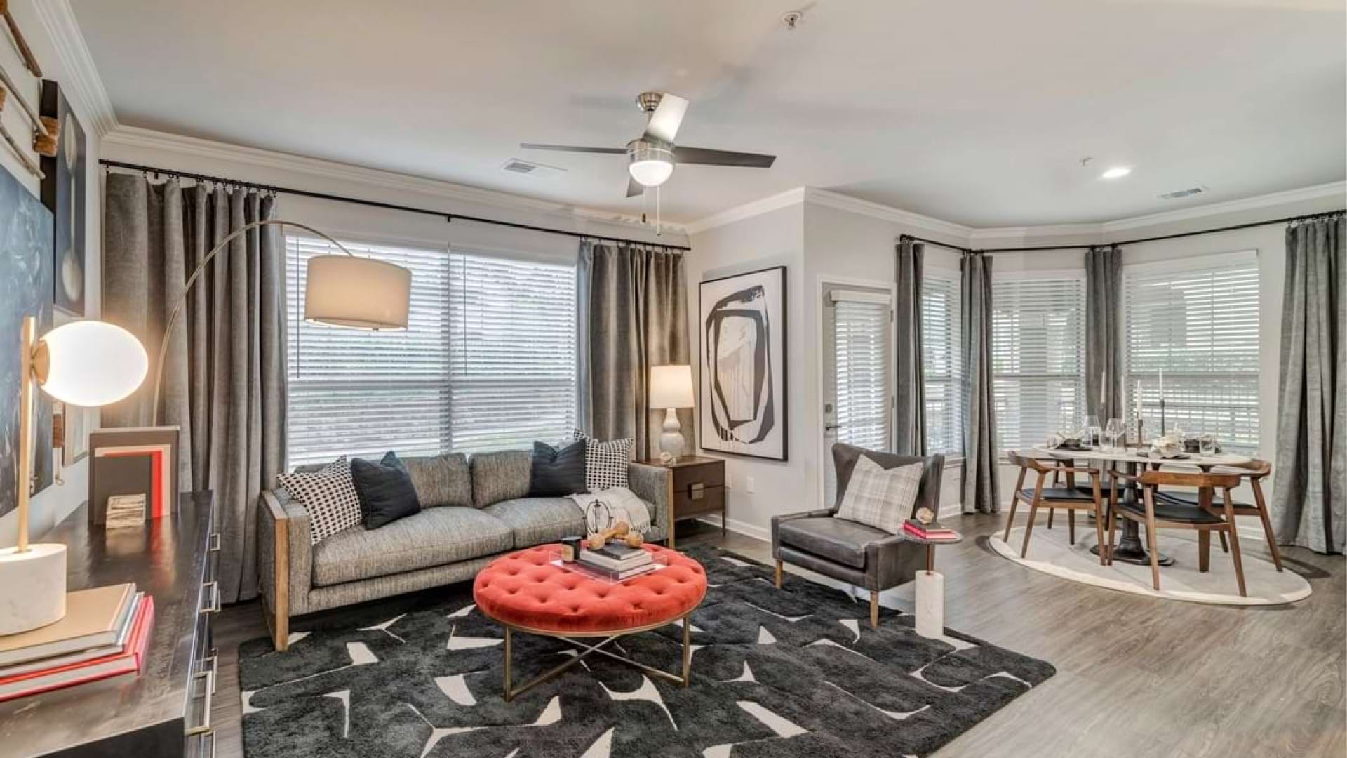 Living room in Our Bear Creek Apartments in Euless, TX