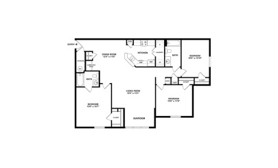 The Sunset  3 bedroom 2 bath 1467 square feet